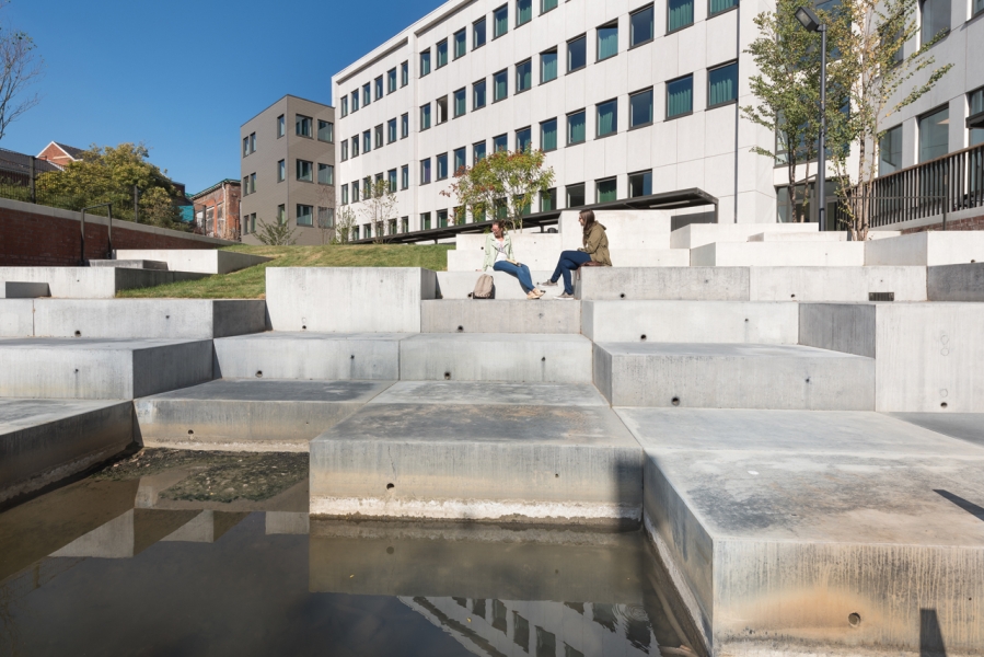 Binnentuin studentenresidentie Rega KU Leuven