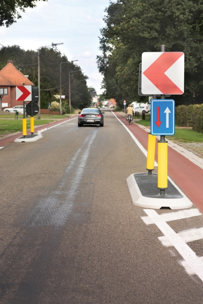 Wegversmalling M. Scheperslaan Heusden-Zolder