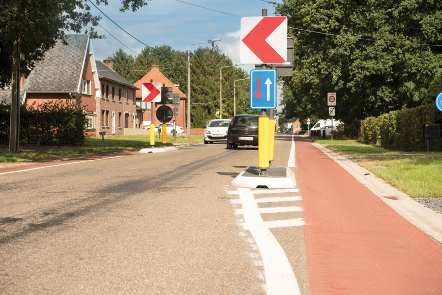 Wegversmalling M. Scheperslaan Heusden-Zolder