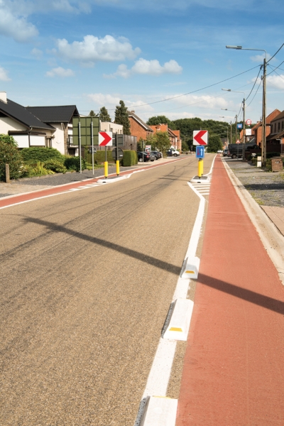 Wegversmalling M. Scheperslaan Heusden-Zolder