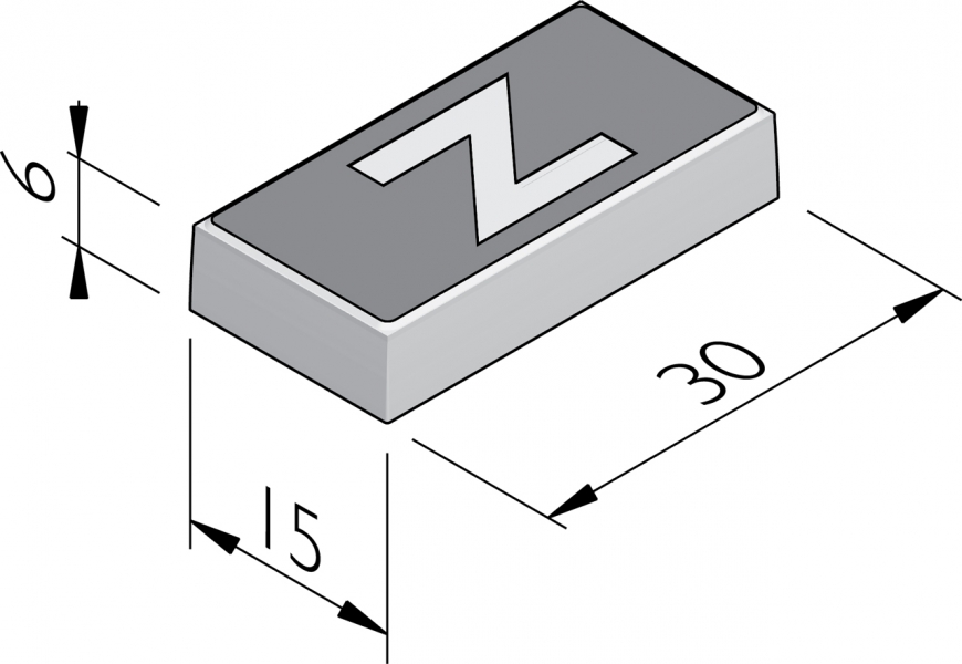 Teksttegels 15x30