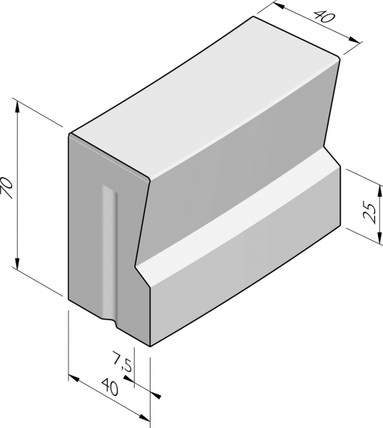 Grande bastion bochtbanden 40/32x70