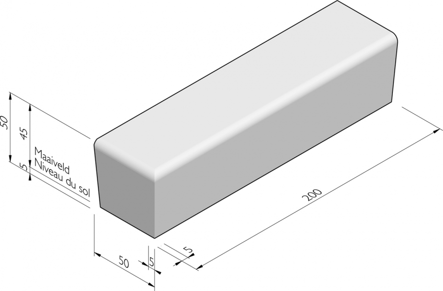 Solid basis eindstuk schuin