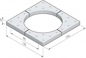 Boomkrans 120x120x10 open