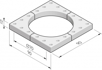 Boomkrans 90x90x10 open