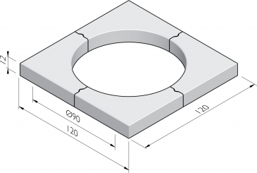 Boomkrans 120x120x12 gesloten